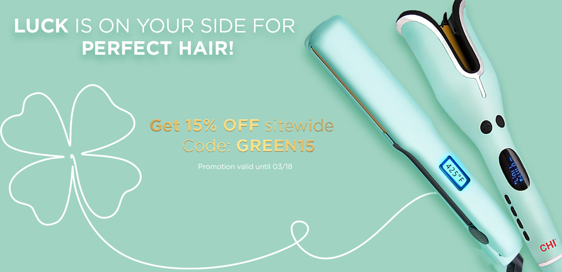 Mint Green tools laying against green background